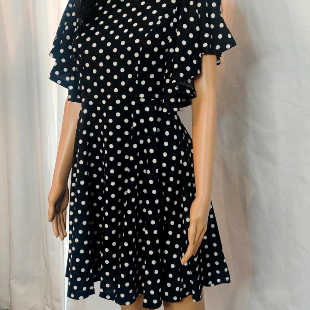Black pocadot dress